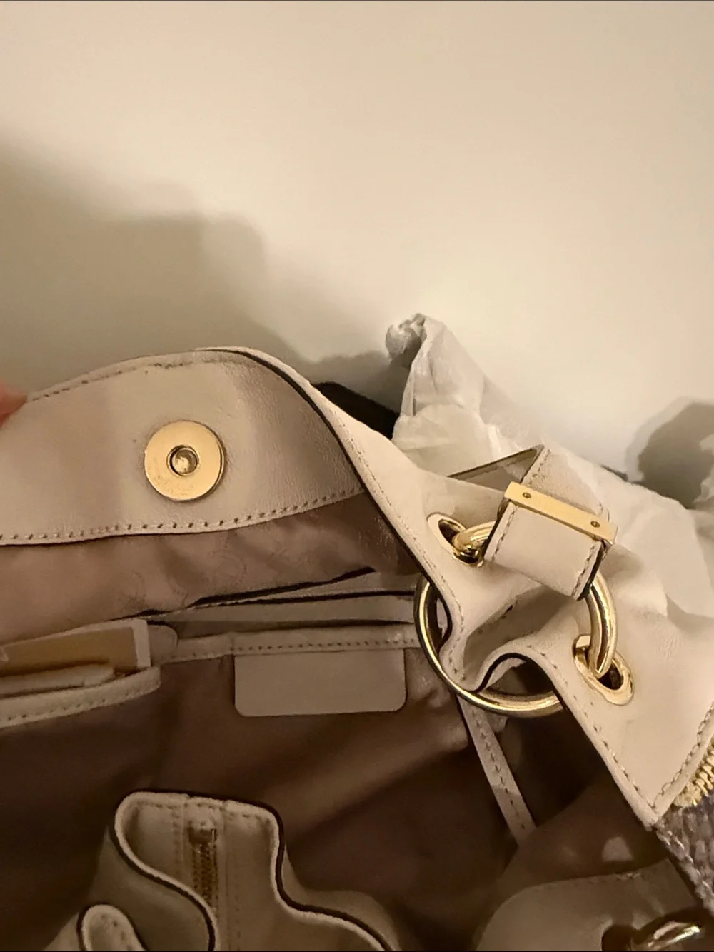 Michael Kors Leather & Snakeskin Hobo Bag